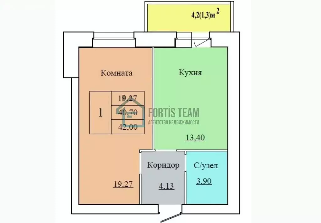 1-комнатная квартира: Ярославль, улица Белинского, 17А (42 м) - Фото 0