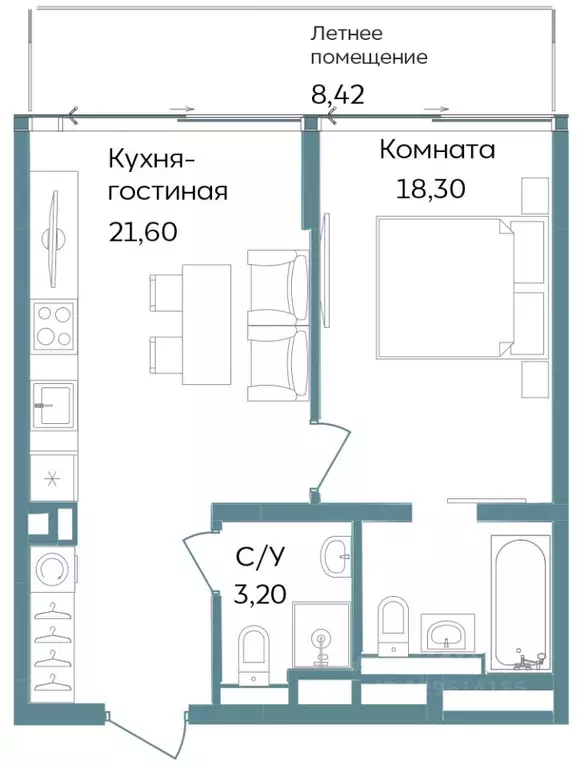 2-к кв. Крым, Саки ул. Морская (51.52 м) - Фото 0