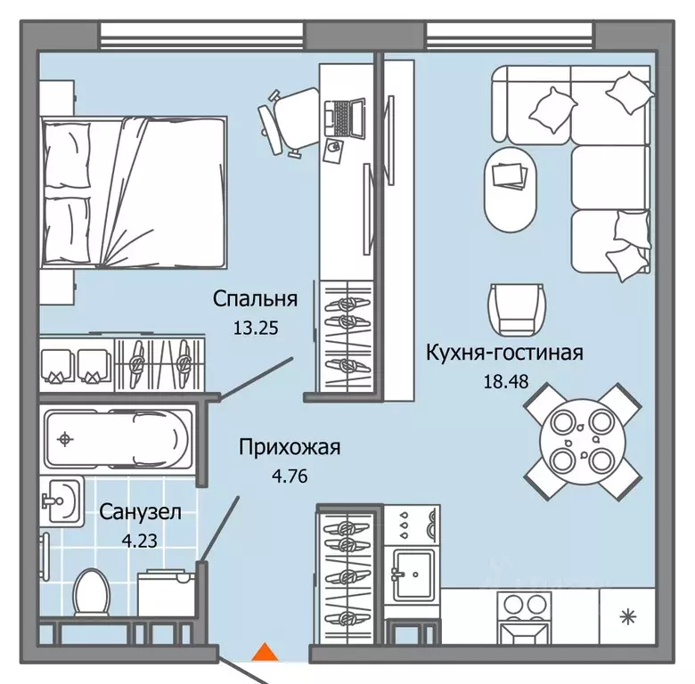 2-к кв. Ульяновская область, Ульяновск Город Новаторов жилой комплекс, ... - Фото 0