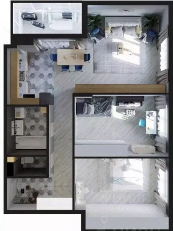 2-к кв. Тульская область, Новомосковск Пионерская ул., 18Дк2 (79.11 м) - Фото 2