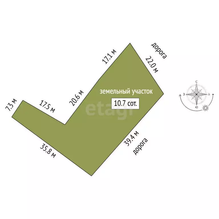 Участок в Кострома, Дачная улица (1070 м) - Фото 1