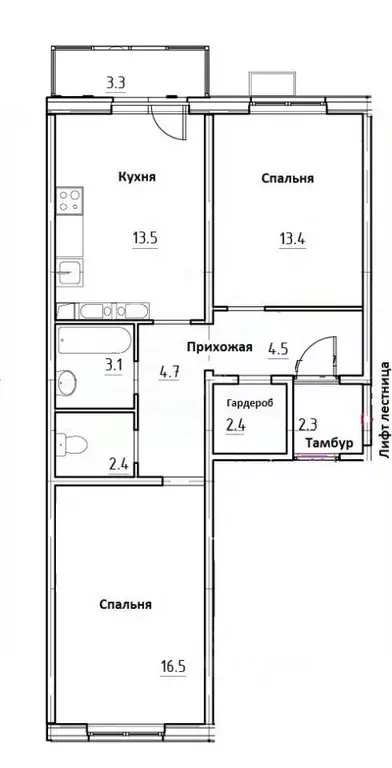 2-к кв. Московская область, Химки городской округ, д. Елино Елкино ... - Фото 1