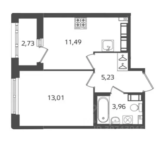 1-к кв. Санкт-Петербург Кондратьевский просп., 58 (35.06 м) - Фото 0