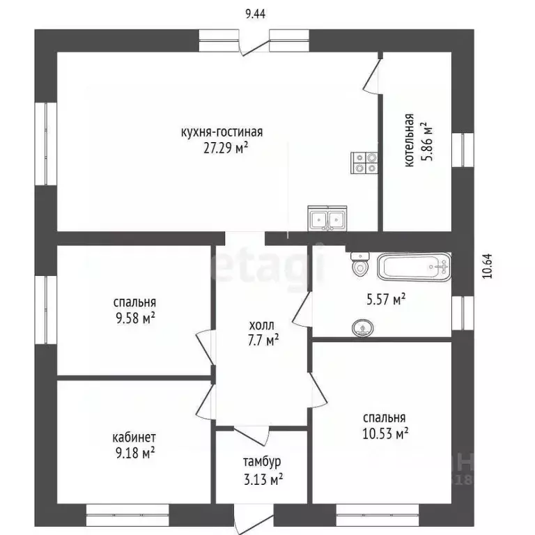 Дом в Ростовская область, Азовский район, Елизаветинское с/пос, ... - Фото 2