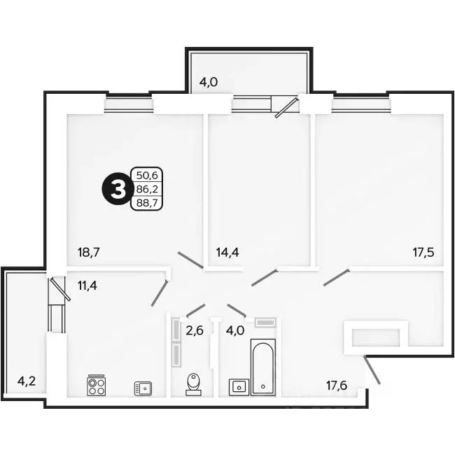 3-к кв. Орловская область, Орел ул. Нормандия-Неман, 78 (9.0 м) - Фото 0