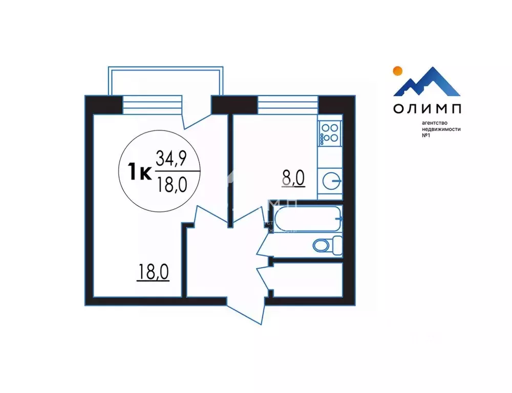 1-к кв. Вологодская область, Сокольский муниципальный округ, д. ... - Фото 2