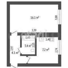 1-к. квартира, 31,1 м, 5/5 эт. - Фото 0