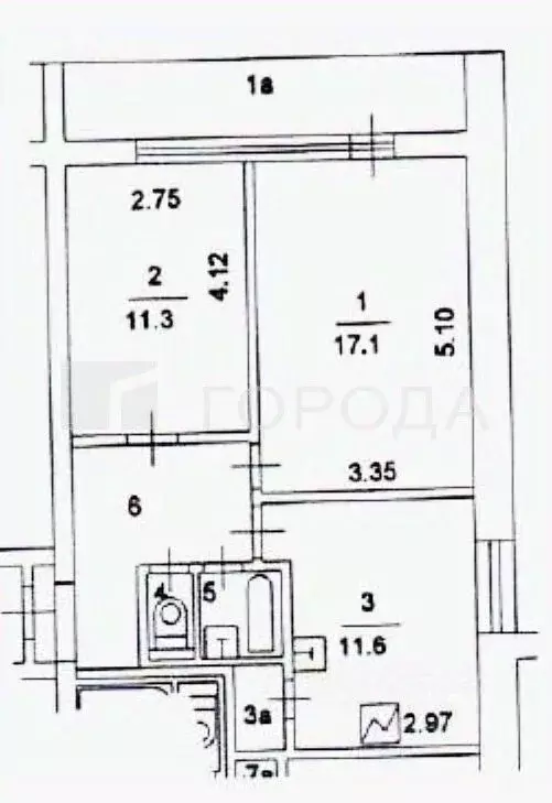 2-к кв. Москва ул. Маршала Захарова, 7 (51.2 м) - Фото 1