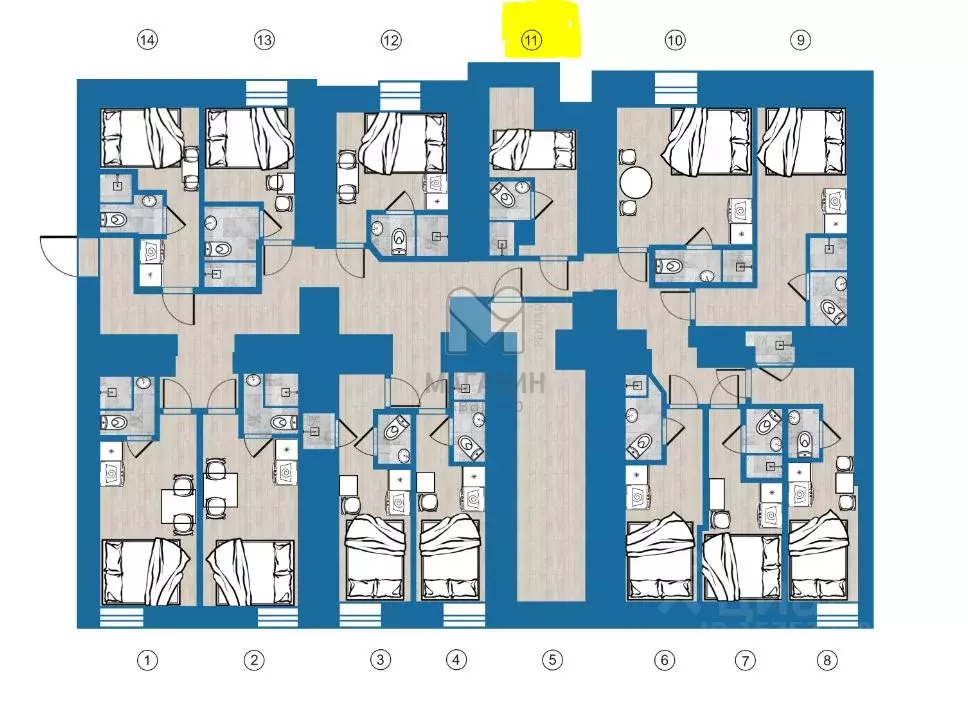 Студия Санкт-Петербург Подольская ул., 42 (10.0 м) - Фото 2