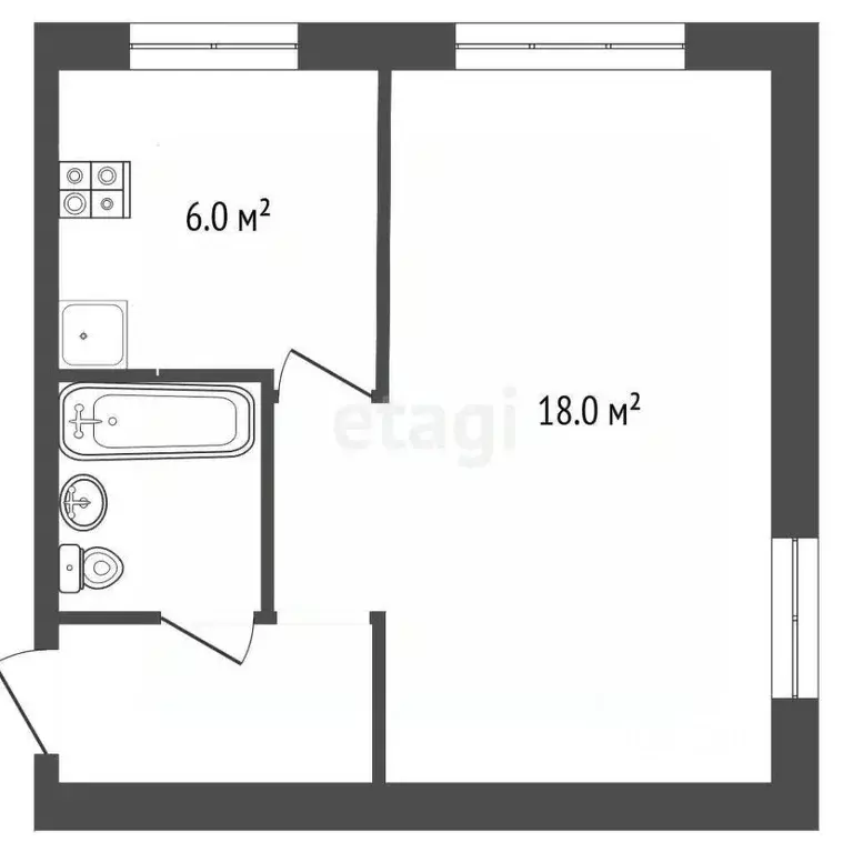 1-к кв. Свердловская область, Екатеринбург ул. Техническая, 53 (30.6 ... - Фото 2