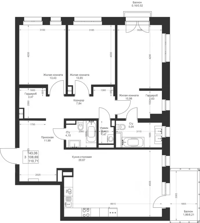 3-к кв. Татарстан, Лаишевский район, Столбищенское с/пос, с. Усады ул. ... - Фото 2