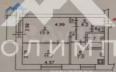 2-к. квартира, 41,2 м, 4/4 эт. - Фото 1