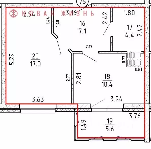 1-к кв. Самарская область, Самара проезд 4-й, 8А (44.5 м) - Фото 1