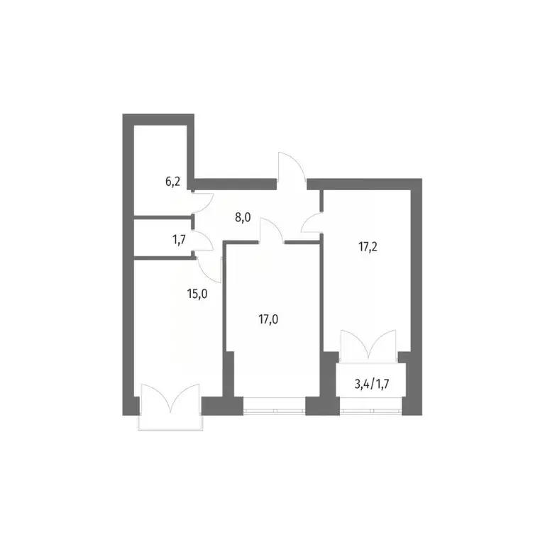 2-к кв. Санкт-Петербург ул. Академика Константинова, 1к1 (66.8 м) - Фото 0