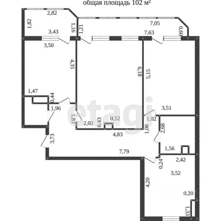 3-к кв. Ростовская область, Ростов-на-Дону ул. Еременко, 56 (90.0 м) - Фото 1