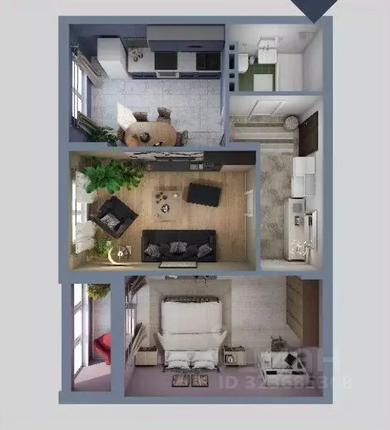 2-к кв. Саратовская область, Саратов Лунная ул., 32к1 (58.0 м) - Фото 1