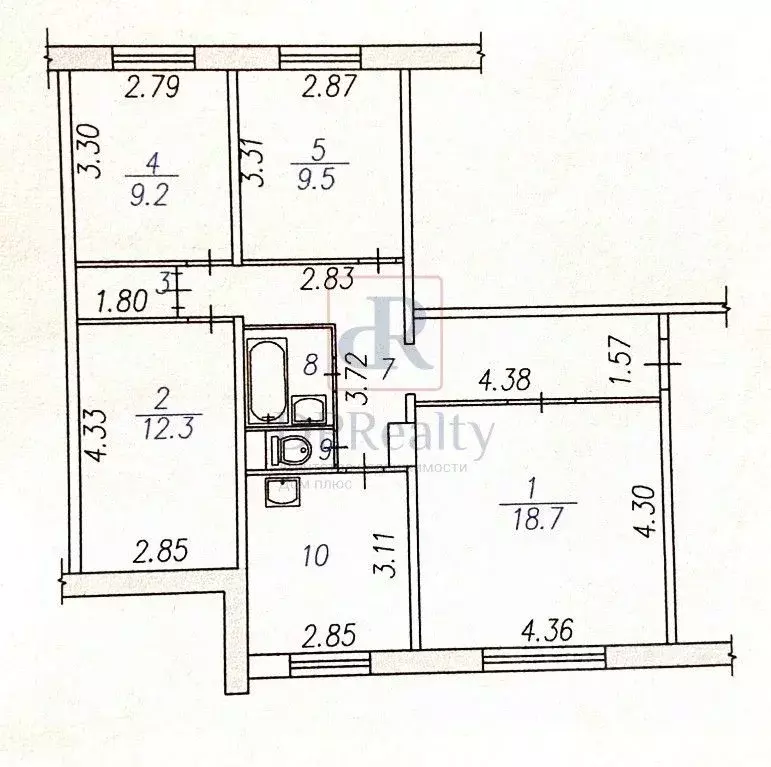 4-к кв. Кемеровская область, Новокузнецк ул. Новоселов, 65 (78.1 м) - Фото 2