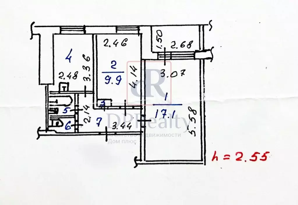 2-к кв. Кемеровская область, Новокузнецк ул. Новоселов, 40 (43.2 м) - Фото 1
