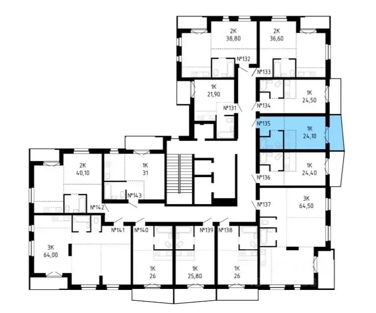 Студия Алтайский край, Барнаул ул. Никитина, 12 (24.1 м) - Фото 1