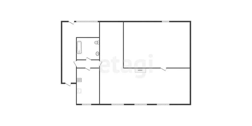 Дом в Миасс, Литейная улица (58.8 м) - Фото 1