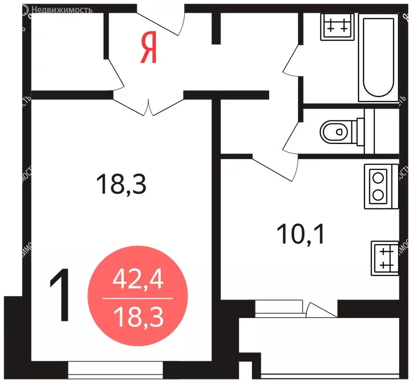 1-комнатная квартира: Москва, Шипиловский проезд, 61к2 (40 м) - Фото 0