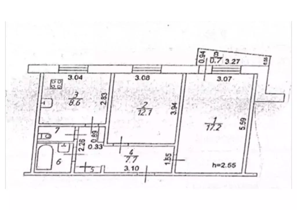 2-к кв. Татарстан, Казань ул. Фатыха Амирхана, 95 (49.8 м) - Фото 2