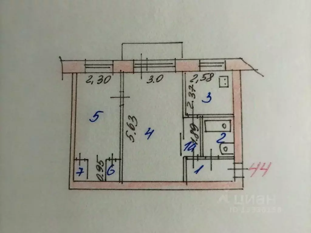 2-к кв. Ивановская область, Иваново Лежневская ул., 173 (43.9 м) - Фото 1