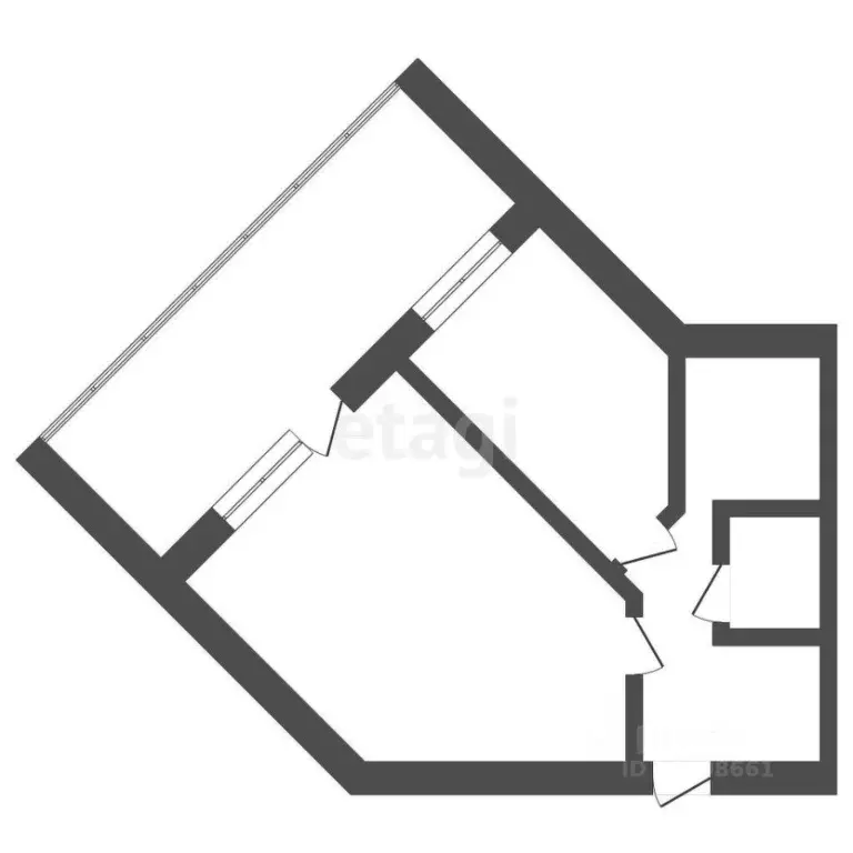1-к кв. Томская область, Томск Черемошники мкр, ул. Кедровая, 34 (40.0 ... - Фото 1