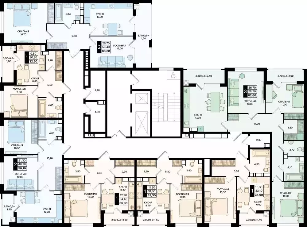 1-к кв. Ростовская область, Ростов-на-Дону Движение61 жилой комплекс ... - Фото 2