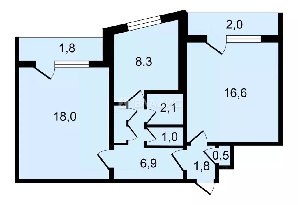 2-к кв. Калининградская область, Калининград ул. Лилии Иванихиной, 4 ... - Фото 2