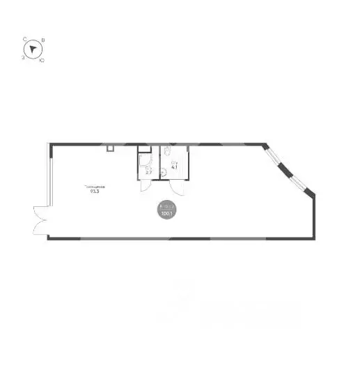 Торговая площадь в Москва наб. Марка Шагала, 11к1 (100 м) - Фото 2