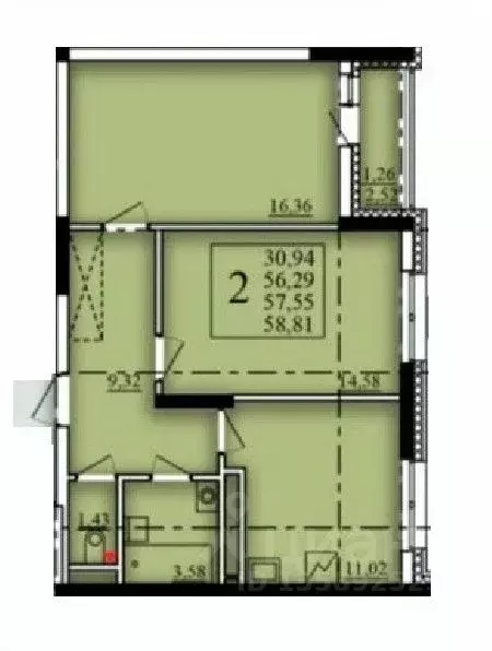 2-к кв. Башкортостан, Уфа Затон-Восточный жилрайон, Паруса жилой ... - Фото 1