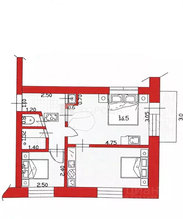 2-к кв. Алтайский край, Алейск ул. Мира, 26 (40.0 м) - Фото 2