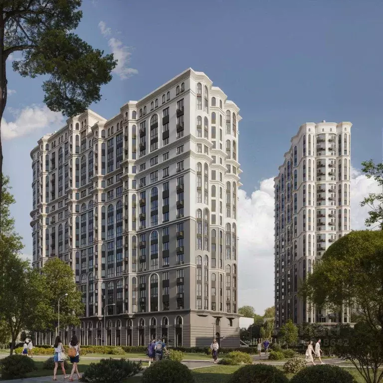 Квартира, 1 комната, 49.76 м - Фото 1