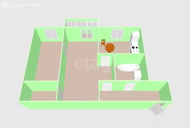 2-комнатная квартира: Южно-Сахалинск, улица Ленина, 218 (43 м) - Фото 1