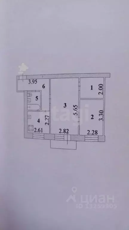 2-к кв. Липецкая область, Липецк просп. Мира, 2 (44.0 м) - Фото 1