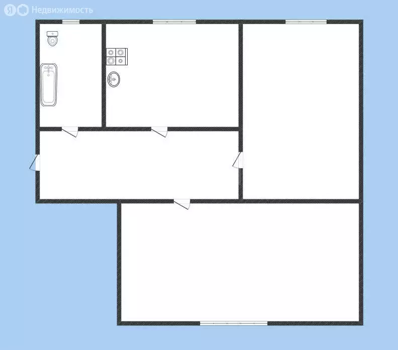 2-комнатная квартира: Нерехта, переулок Клары Цеткин, 14 (47.5 м) - Фото 1