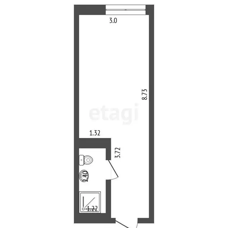 Квартира-студия: Лыткарино, 6-й микрорайон, 15Д (23.8 м) - Фото 0