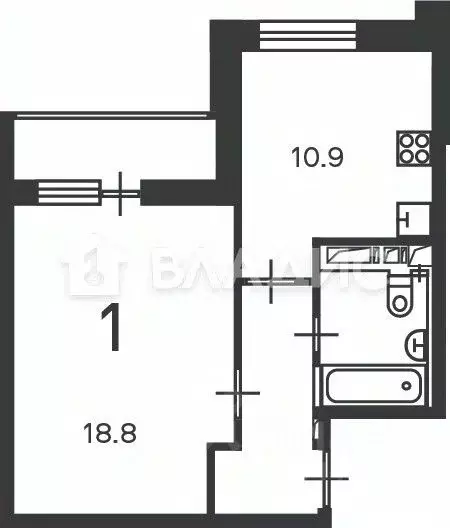 1-к кв. Москва Полярная ул., 3 (39.7 м) - Фото 2