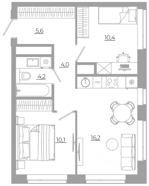 2-к кв. Свердловская область, Екатеринбург Южная Ботаника жилрайон, ... - Фото 1