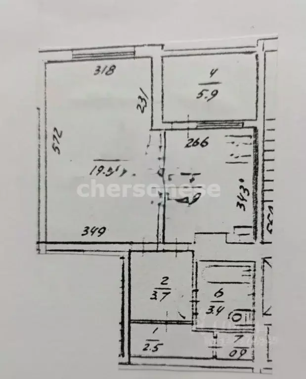 1-к кв. Севастополь просп. Октябрьской Революции, 22/1 (38.7 м) - Фото 2