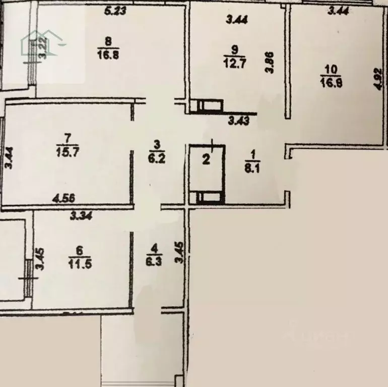 4-к кв. Воронежская область, Воронеж ул. Загоровского, 13к2 (104.0 м) - Фото 2