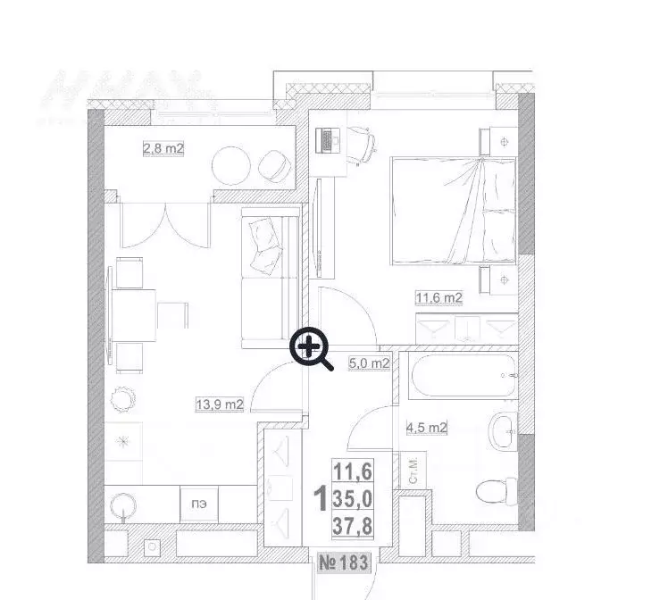 1-к кв. Нижегородская область, Нижний Новгород Мещерское Озеро ... - Фото 2