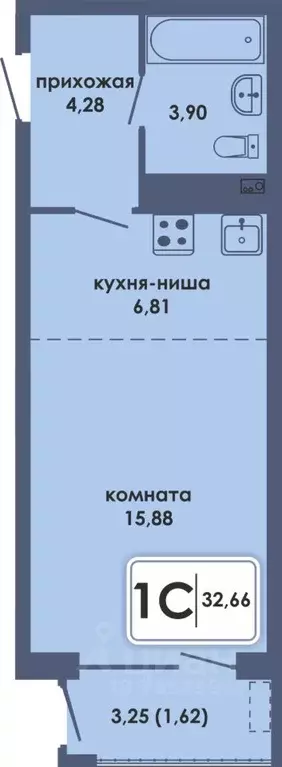 Студия Пермский край, Пермь Камская Долина мкр, Аксиома жилой комплекс ... - Фото 0