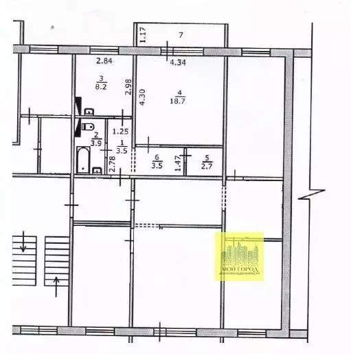 1-к кв. Ханты-Мансийский АО, Пыть-Ях 6-й мкр, 9 (40.5 м) - Фото 1