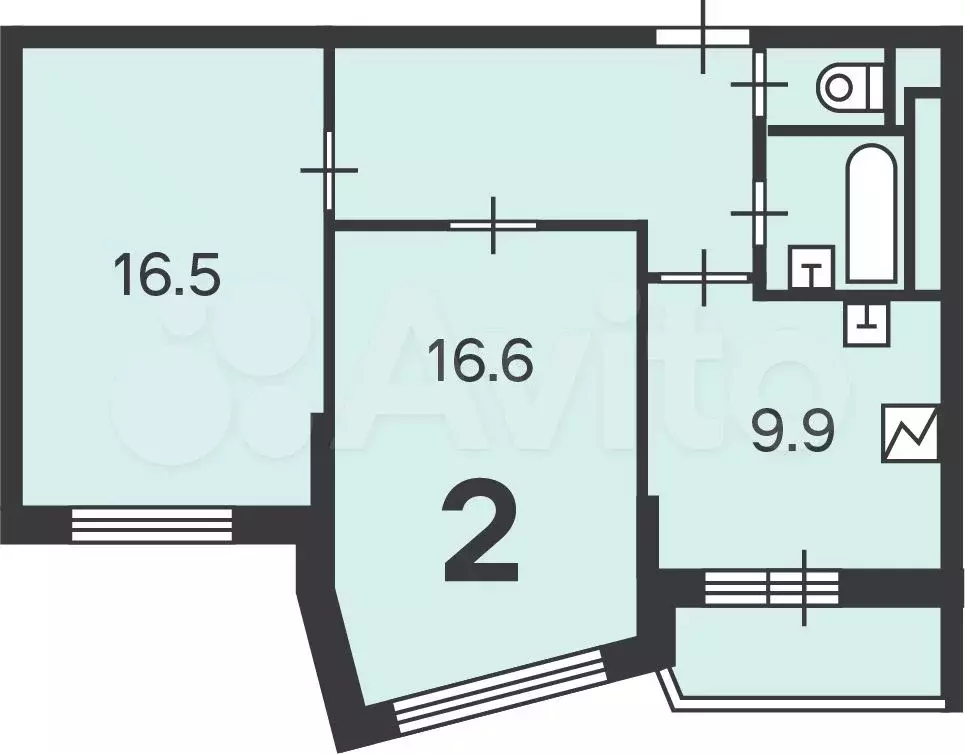 Аукцион: 2-к. квартира, 56,3 м, 25/25 эт. - Фото 0