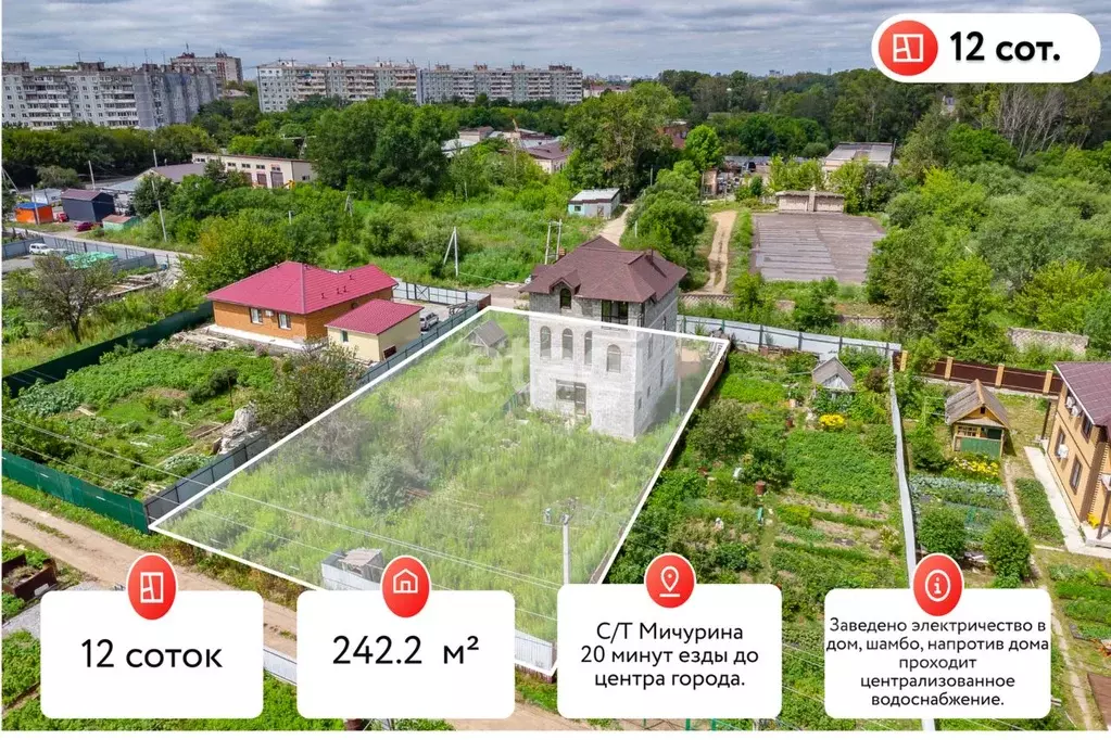 Дом в Хабаровский край, Хабаровск Имени Мичурина СНТ, 200 (242 м) - Фото 1