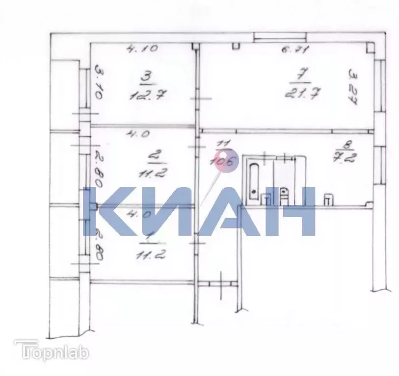 4-к кв. Красноярский край, Красноярск Красномосковская ул., 34 (76.1 ... - Фото 1