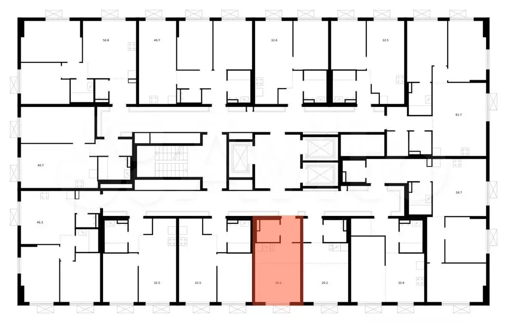 Квартира-студия, 20,2 м, 21/24 эт. - Фото 1