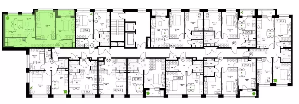 2-к кв. Московская область, Пушкино Пушкино Град жилой комплекс, к2 ... - Фото 2